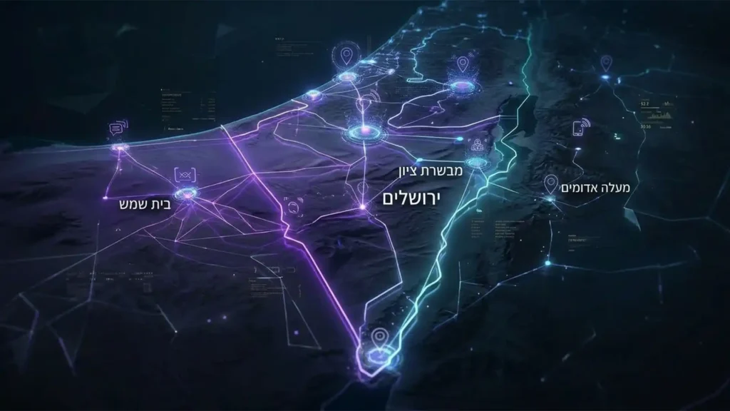 טלגראס ירושלים - מפת אזורי שירות וקבוצות בירושלים והסביבה