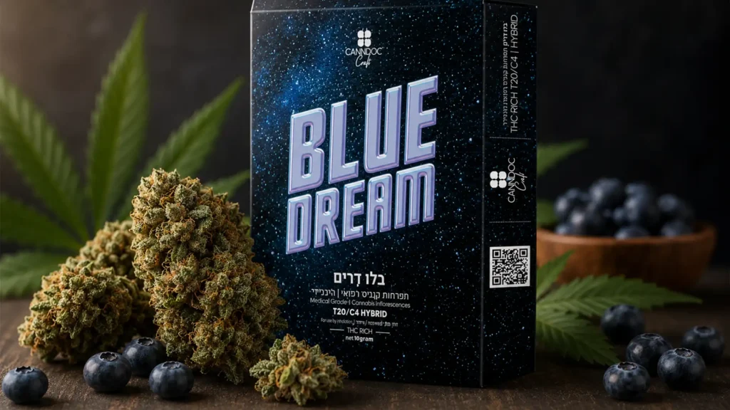 Blue Dream (בלו דרים) מבית Canndoc Craft - זן קנאביס רפואי היברידי T20/C4