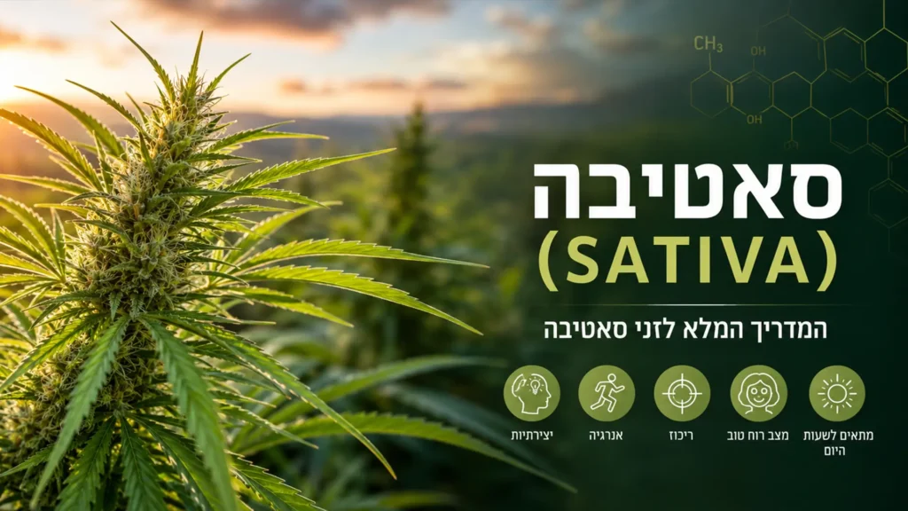 סאטיבה - מדריך מלא לזני סאטיבה, מאפיינים, טרפנים והשפעות בקנאביס רפואי.
