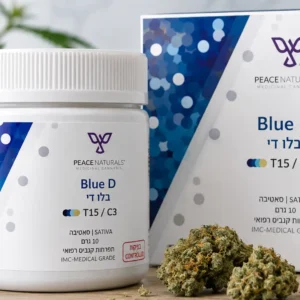 Blue D (בלו די) של Peace Naturals זן קנאביס רפואי מסוג סאטיבה T15/C3