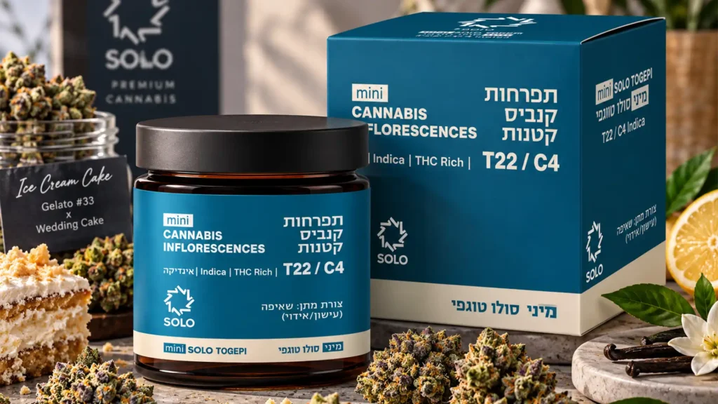 מארז זן קנאביס רפואי סולו טוגפי מיני של SOLO / Medocann מסוג אינדיקה T22/C4.