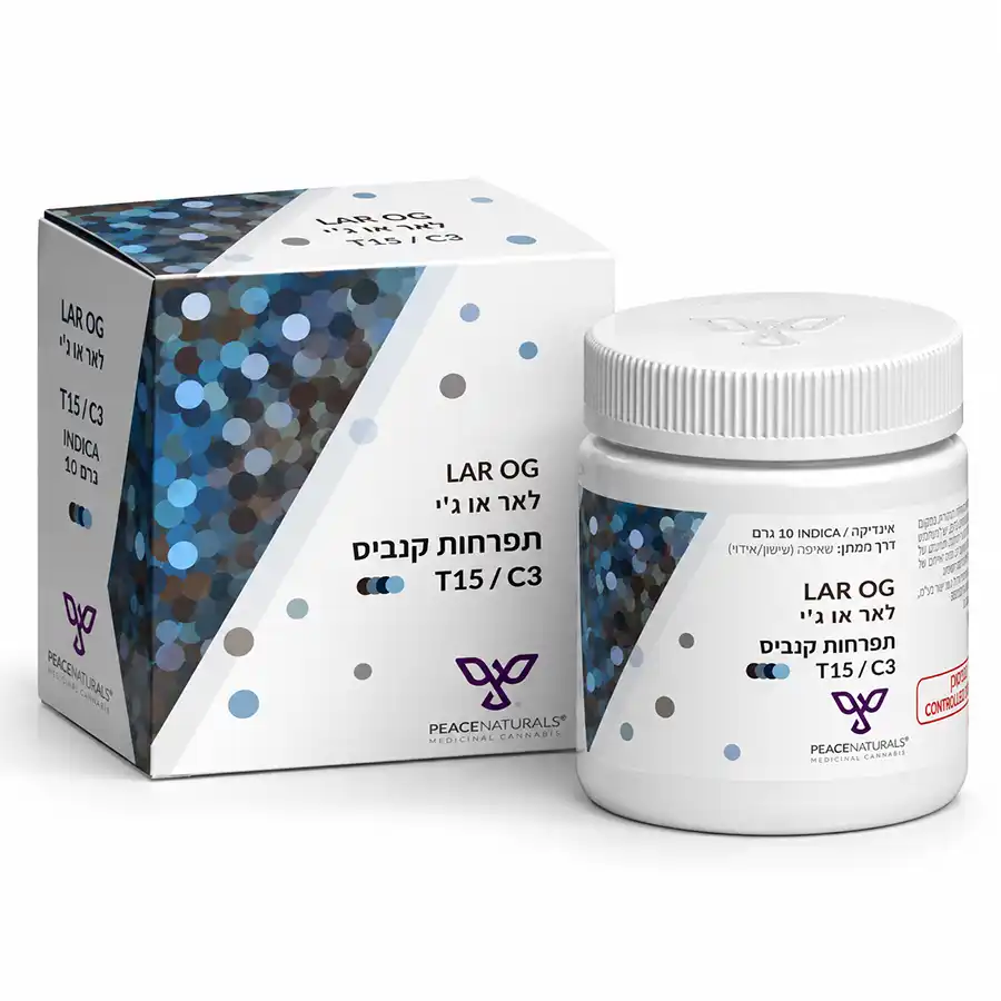 אריזת זן הקנאביס הרפואי Lar OG T15/C3 מבית Peace Naturals