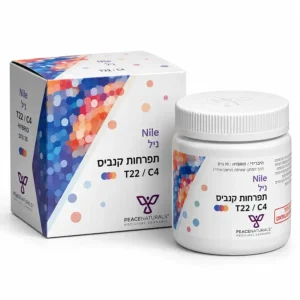 אריזת קנאביס רפואי Nile (ניל) T22/C4 של Peace Naturals בצנצנת ובקופסה