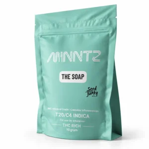 אריזת The Soap של Canndoc תפרחת קנאביס רפואי אינדיקה T20/C4 באריזת 10 גרם.